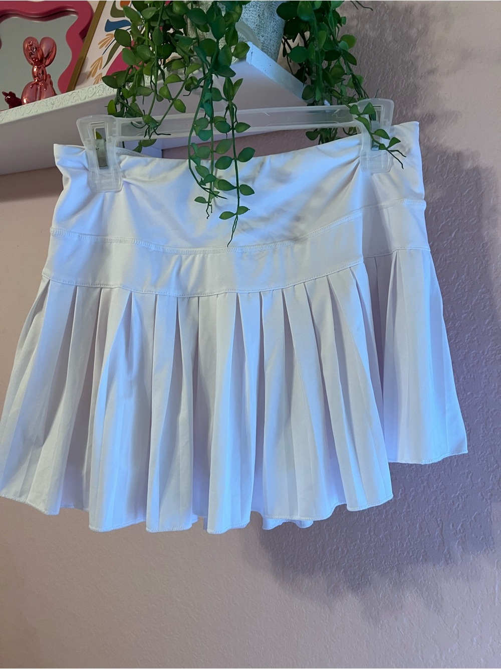 Amazon Essentials White Pleated Skater Skirt